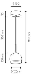 Spot-Light 5143174 - LED Пендел BALL WOOD 1xGU10/5W/230V матов дъб