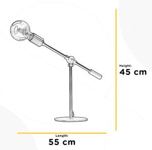 ONLI - Настолна лампа ASTE 1xE27/15W/230V 45 cm черен/златист