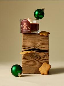 Sinsay - Коледна ароматна свещ с принт на джинджифилово човече Gingerbread - бежово