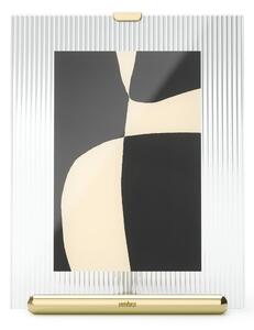 Стъклена стояща рамка в златист цвят 16x20 cm Flute – Umbra