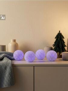 Sinsay - Комплект кръгли RGB LED настолни лампи 4 pack - бял