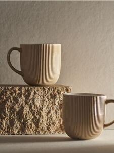 Sinsay - Керамични чаши с оребряване 2 pack - бежово