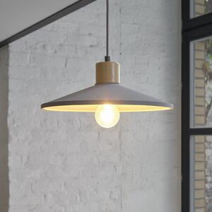 OSRAM висяща лампа CONCRETE WOOD, сива, Ø 32 cm, бетон, E27, Затъмняване, Сив, Дневна/трапезария, Бетон, Млад живот