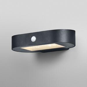 OSRAM LED сензорна стенна лампа ENDURA STYLE SOLAR OVAL 20 cm 830, Черен, Алуминий, Модерен