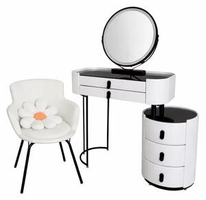 Комплект BELLA & ROSALIE – тоалетка с LED огледало и удобен стол 80x40x120