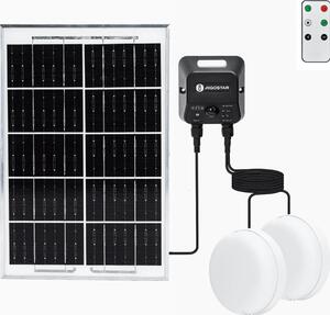 Aigostar - LED соларно таванно осветително тяло 2xLED/35W/3,7V 6000 mAh IP65 + ДУ