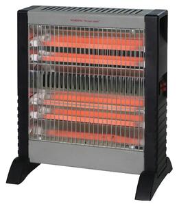 Кварцова печка ELITE EQH-0485, 1200W, 15 м2, 4 нагревателя, Черен/сив