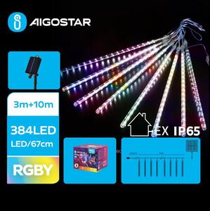 Aigostar - LED Соларни коледни лампички 384xLED/13 м IP65 многоцветен