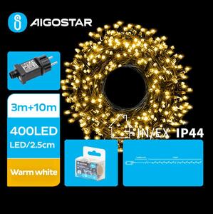 Aigostar - LED Екстериорни Коледни лампички 400xLED/8 функции 13m IP44 топло бял