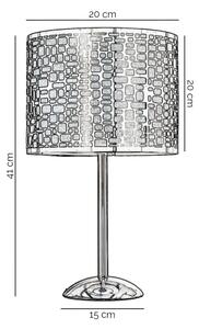 ONLI - Настолна лампа BRUCE 1xE27/15W/230V 40 cm матов хром