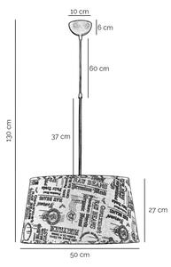 ONLI - Пендел MAIDA 1xE27/15W/230V Ø 50 cm кафяв