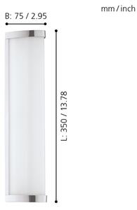Eglo 94712 - LED осветително тяло за баня GITA 2 LED/8W/230V IP44