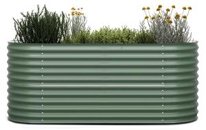 Blumfeldt High Grow, повдигната леха, 200 x 80 x 100 cm, изработена от вълнообразна стоманен лист, лесна за сглобяване, устойчива на ръжда и замръзване
