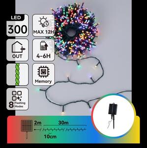Aigostar - LED соларен коледен гирлянд 300xLED/8 режима 32m IP65 многоцветен 1200 mAh