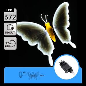Aigostar - LED Външна декорация 372xLED IP44 студено бяло пеперуда
