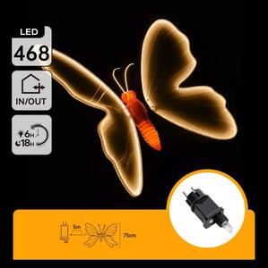 Aigostar - LED Външна декорация 504xLED IP44 топло бяло пеперуда