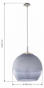 BRILAGI - LED полилей с кабелно окачване RETRO GLASS 1xE27/60W/230V матов хром/опушено сиво