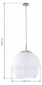 BRILAGI - LED полилей на кабел RETRO GLASS 1xE27/60W/230V матов хром/бял