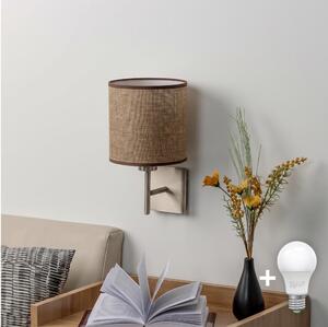 BRILAGI - LED настенно осветително тяло NUBILA 1xE27/60W/230V матов хром/кафяв