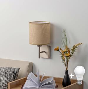 BRILAGI - LED стенно осветително тяло NUBILA 1xE27/60W/230V матов хром/светло кафяво