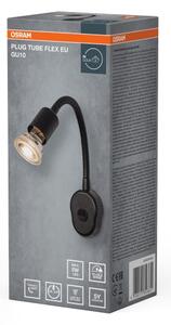 Osram - Гъвкава стенна лампа PLUG TUBE FLEX 1xGU10/5W/230V черна