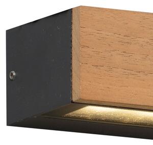 FARO 71898 - Външен стенен осветител LAKO LED/8W/230V IP65 черен/дърво