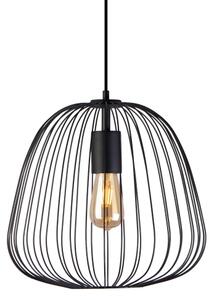 Подвесен полилей OVELLA 1xE27/15W/230V, диаметър 36 cm, черен