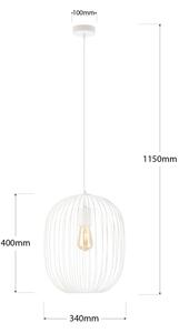 Полилей на кабел OVELLA, 1xE27/15W/230V, Ø 34 см, кремав