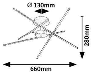 Rabalux 71339 - LED Полилей за повърхностен монтаж HENLI2 LED/40W/230V 3000K златист