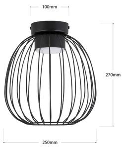 Плафон OVELLA 1xGX53/10W/230V Ø 25 см черен