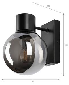 Стенно осветително тяло SFERIO 1xE14/5W/230V черно/опушено черно