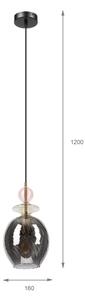 Полилей на кабел VELLO 1xE27/15W/230V черен/опушено розово/бежов/черен