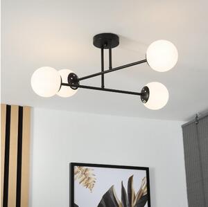 Brilagi - Прикрепен полилей MALIVA 4xE14/15W/230V черно/бяло