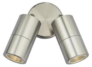Där Lighting ORT0968 - LED външен стенен спот ORTEGA 2xGU10/5W/230V IP65 хром
