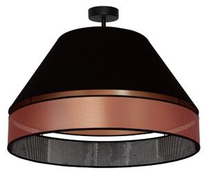 Duolla - Полилей за повърхностен монтаж COPPER SHINY 1xE27/15W/230V Ø 60 см черен/меден