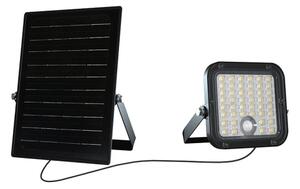 LED соларен прожектор с димер, сензор, 10W, 3.7V, 4000/6000K, IP65 + ДУ