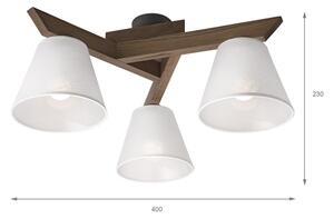 Brilagi - LED плафониера ANTHONY 3xE14/40W/230V дъб/орех/бяла