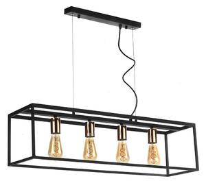 ONLI - Пендел FLOKI 4xE27/15W/230V черен/меден