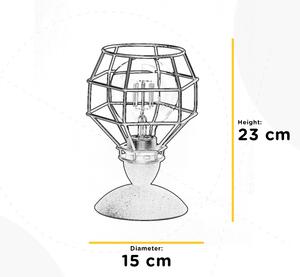 ONLI - Настолна лампа ПАЯК 1xE27/15W/230V 23 cm черен/кафяв