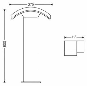 Brilagi - LED Екстериорна лампа ARCELO LED/9W/230V 80 см IP54