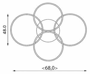 Brilagi - LED регулируемо таванно осветление ORBITS LED/49W/230V 3000-6000K + DO