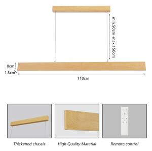 Brilagi - LED димируем полилей на кабел SLIMLINE LED/40W/230V 3000-6000K дъбов декор + дистанционно управление