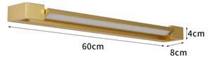 Brilagi-LED Огледално осветление за баня AQUA LINE LED/18W/230V 60 cm IP44 златисто