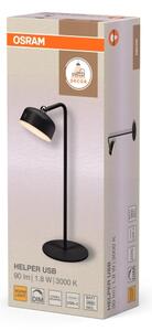 Osram - Димируема презареждаема настолна лампа 3 в 1 DECOR HELPER LED/1,8W/5V черна