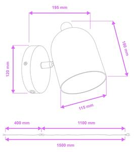Brilagi - Стенно точково осветително тяло GALLION 1xE27/15W/230V бяло