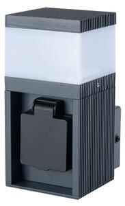 Brilagi - Външна лампа PILLAR със SCHUKO контакт 1xG9/11W/230V IP44 антрацит