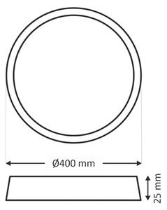 LED таванно осветително тяло LED/32W/230V 3000/4000/6500K Ø 40 cm кафяво