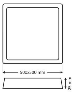 LED таванно осветително тяло LED/40W/230V 3000/4000/6500K 50x50 cm черно