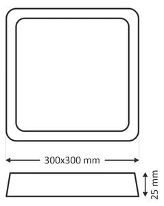 LED таванно осветително тяло LED/24W/230V 3000/4000/6500K 30x30 cm бяло