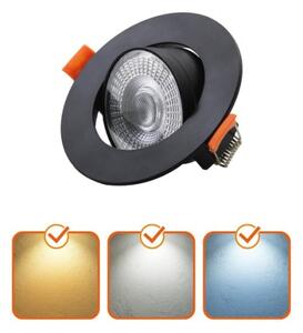 Вградено таванно осветително тяло BRINO LED/3/5/7W/230V 3000/4000/6500K черно